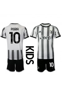 Fotbalové Dres Juventus Paul Pogba #10 Dětské Domácí Oblečení 2022-23 Krátký Rukáv (+ trenýrky)